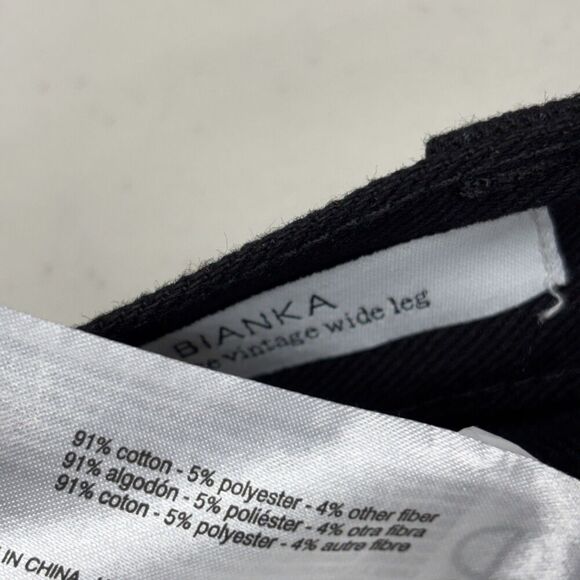 Sam Edelman Bianka Black Sequin Jeans Womens 24 High Rise Vintage Wide Leg New - Picture 12 of 15